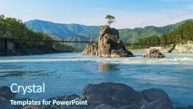  Presentation with siberia - Amazing presentation design having popular tourist place call backdrop and a ocean colored foreground