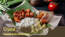  Presentation with traditional food romanian - Amazing presentation design having popular traditional malay local food backdrop and a tawny brown colored foreground