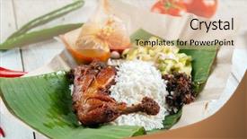  Presentation with lemak - Slide deck having popular traditional malay local food background and a lemonade colored foreground