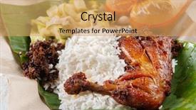  Presentation with lemak - Slide set featuring popular traditional malay local food background and a yellow colored foreground