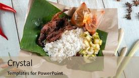  Presentation with lemak - Cool new theme with popular traditional malay local food backdrop and a coral colored foreground