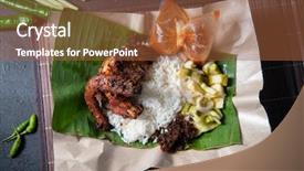 Presentation with nasi lemak - Amazing slide deck having popular traditional malay local food backdrop and a red colored foreground