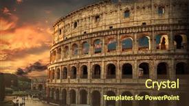  Presentation with world travel - PPT layouts enhanced with popular travel place in world background and a tawny brown colored foreground