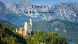  Presentation with revival - Presentation design consisting of popular-view-of-world-famous background and a teal colored foreground