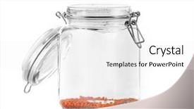  Presentation with lentils - Cool new presentation design with population decline - remnants of lentils in glass backdrop and a  colored foreground