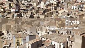  Presentation with aerial view of cape town - Slides with population density - view of houses in prizzi background and a coral colored foreground