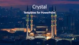  Presentation with mosque - Amazing PPT layouts having population environment - ankara turkey - kocatepe mosque backdrop and a ocean colored foreground