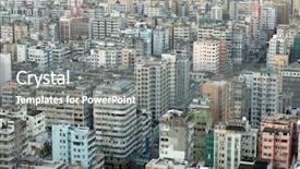  Presentation with apartments - Presentation having population environment - view of packed apartments background and a gray colored foreground
