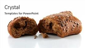  Presentation with bread - Colorful presentation enhanced with population health managment - bread isolated on white backdrop and a white colored foreground