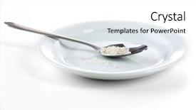  Presentation with population - Presentation theme featuring population health managment - remnants of rice in spoon background and a  colored foreground