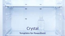  Presentation with refrigerator - Presentation theme with population health managment - single bottle of water background and a sky blue colored foreground