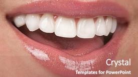  Presentation with porcelain - Amazing presentation theme having porcelain - healthy teeth backdrop and a coral colored foreground