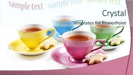  Presentation with pure white - Amazing slide set having porcelain cup - colorful antique teacups with healthy backdrop and a sky blue colored foreground