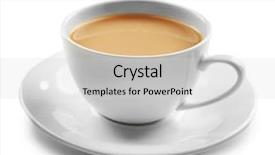  Presentation with milk tea - Amazing theme having porcelain cup of tea backdrop and a light gray colored foreground