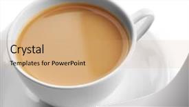  Presentation with porcelain - Presentation design consisting of porcelain cup of tea background and a  colored foreground