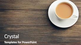  Presentation with milk tea - Theme having porcelain cup of tea background and a  colored foreground