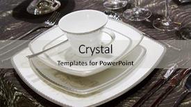  Presentation with porcelain - Slides enhanced with porcelain dinner set background and a light gray colored foreground