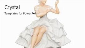 Presentation with porcelain - PPT theme consisting of porcelain figurine of a girl background and a white colored foreground