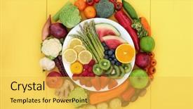  Presentation with antioxidant - Cool new presentation theme with porcelain plate high in antioxidant backdrop and a yellow colored foreground