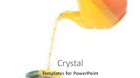  Presentation with black tea - Presentation theme consisting of porcelain-teapot-pours-black-tea background and a white colored foreground