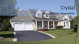  Presentation with partial denture - Slides featuring porch and partial brick driveway background and a light blue colored foreground