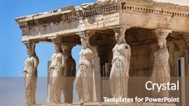  Presentation with porch of falafel - Amazing presentation theme having porch of the erechtheion acropolis backdrop and a violet colored foreground