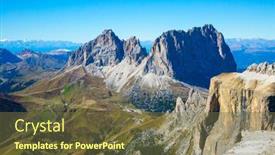  Presentation with mountain - Audience pleasing slide set consisting of pordoi-is-a-mountain-pass backdrop and a tawny brown colored foreground