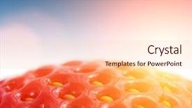  Presentation with strawberry - Colorful PPT layouts enhanced with pore space - sunset on strawberry planet macro backdrop and a lemonade colored foreground