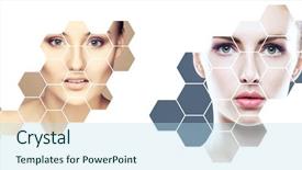  Presentation with skin surgery - Colorful theme enhanced with poren - beautiful face of young backdrop and a light blue colored foreground