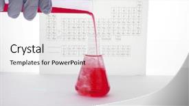  Presentation with chemical reaction - Cool new theme with poriodic table - chemist or medical research scientist backdrop and a white colored foreground