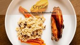  Presentation with couscous - Slides with pork-belly-with-couscous background and a coral colored foreground