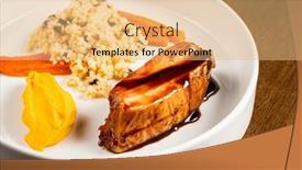  Presentation with couscous - Theme featuring pork-belly-with-couscous background and a coral colored foreground