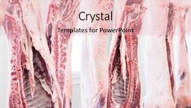  Presentation with butchery - Slides having pork carcasses in butchery ready background and a lemonade colored foreground
