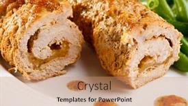  Presentation with vegetables - Amazing theme having pork chops and vegetables backdrop and a coral colored foreground