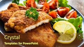  Presentation with lemon - Cool new slides with pork-chops-with-lemon backdrop and a tawny brown colored foreground