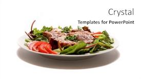  Presentation with steak and pork chops - Presentation theme enhanced with pork-chops background and a white colored foreground