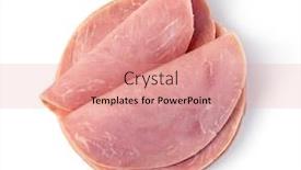  Presentation with blank whiteboard isolated on white - Theme featuring pork-ham-slices-isolated background and a coral colored foreground