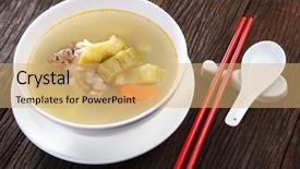  Presentation with bitter - PPT layouts consisting of pork lib bitter gourd soup background and a  colored foreground