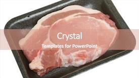  Presentation with steak and pork chops - Amazing theme having pork loin steak in styrofoam backdrop and a coral colored foreground