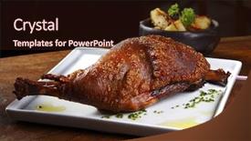  Presentation with bone - Cool new slides with pork loin with roasted bone backdrop and a wine colored foreground