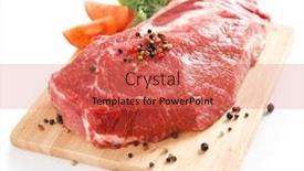  Presentation with raw meat - Presentation theme consisting of pork neck raw pork meat with salad and tomatoes isolated background and a coral colored foreground