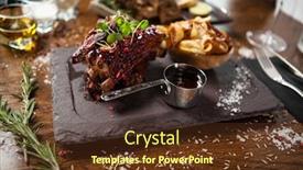  Presentation with food chips - Beautiful presentation featuring pork-ribs-cooked-at-low backdrop and a tawny brown colored foreground