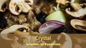  Presentation with steaks - Amazing presentation having pork-steaks-in-frying-pan backdrop and a tawny brown colored foreground