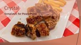  Presentation with grilled - PPT layouts enhanced with pork-tasty-grilled-gourmet-typical background and a coral colored foreground