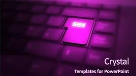  Presentation with porn - Presentation theme having porn - sex button highlighted on keyboard background and a wine colored foreground