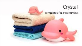  Presentation with dolphin - Theme having porpoise - combined colour towels background and a sky blue colored foreground