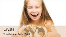  Presentation with pigs - Audience pleasing theme consisting of porpoise - cute little girl with two backdrop and a coral colored foreground