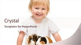  Presentation with baby girl - PPT layouts enhanced with porpoise - little cute baby girl background and a sky blue colored foreground