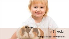  Presentation with cute baby - Slides featuring porpoise - little cute baby girl background and a coral colored foreground