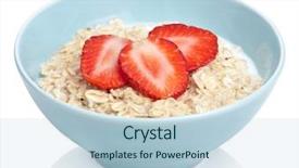  Presentation with strawberry - Beautiful PPT theme featuring milk fruit - porridge with fresh strawberry isolated backdrop and a light blue colored foreground